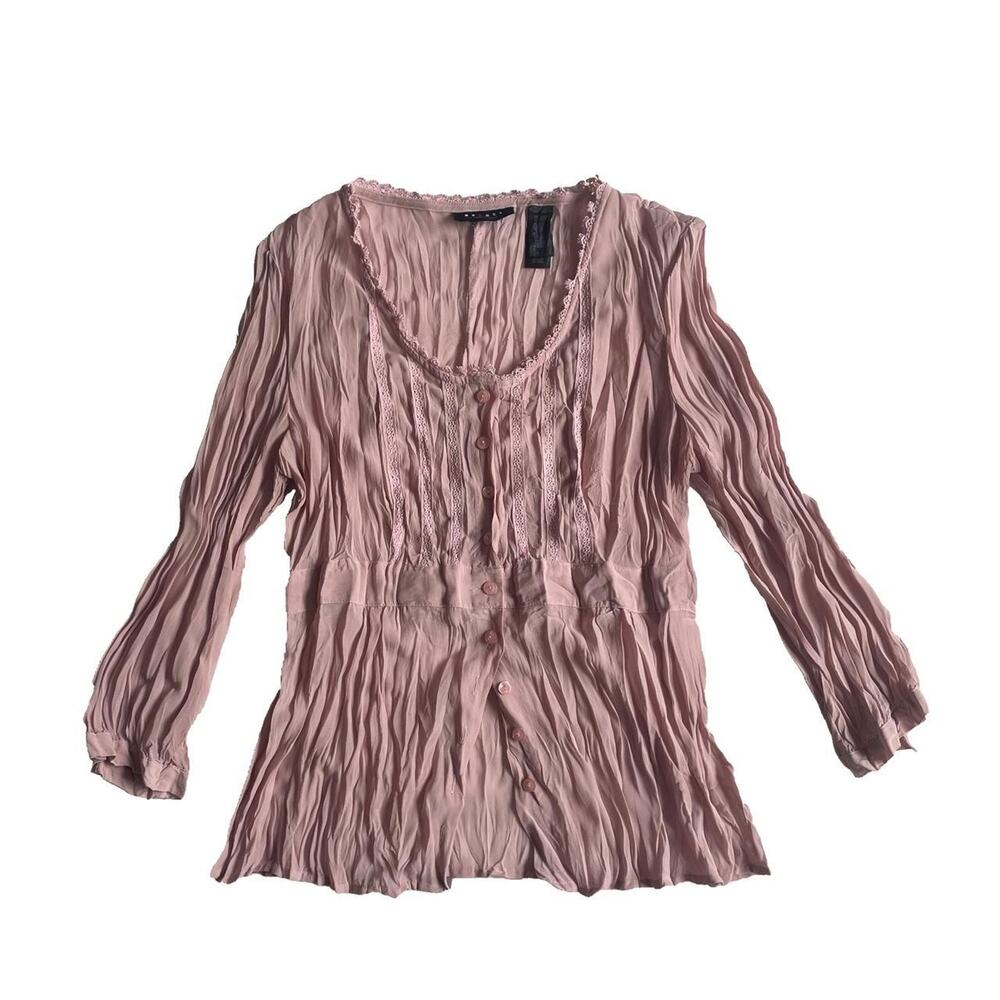 Liz claiborne mauve sheer button
